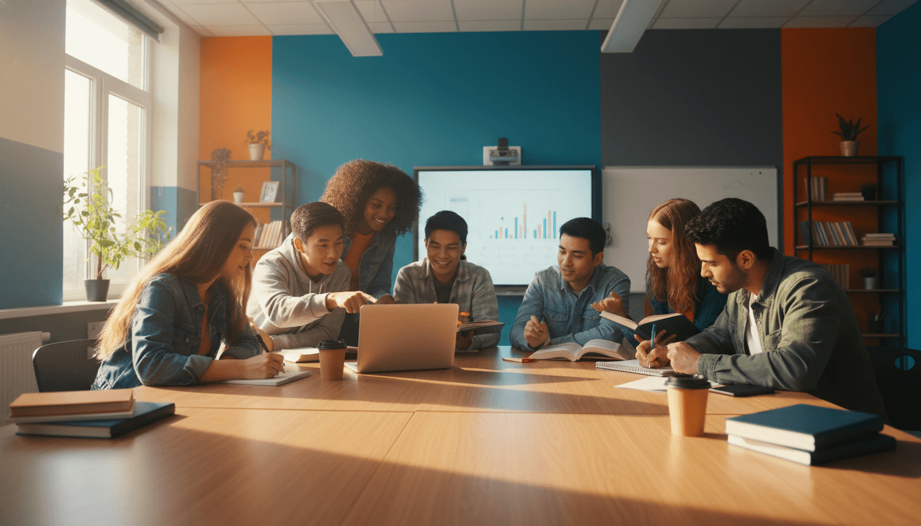 Students collaborating